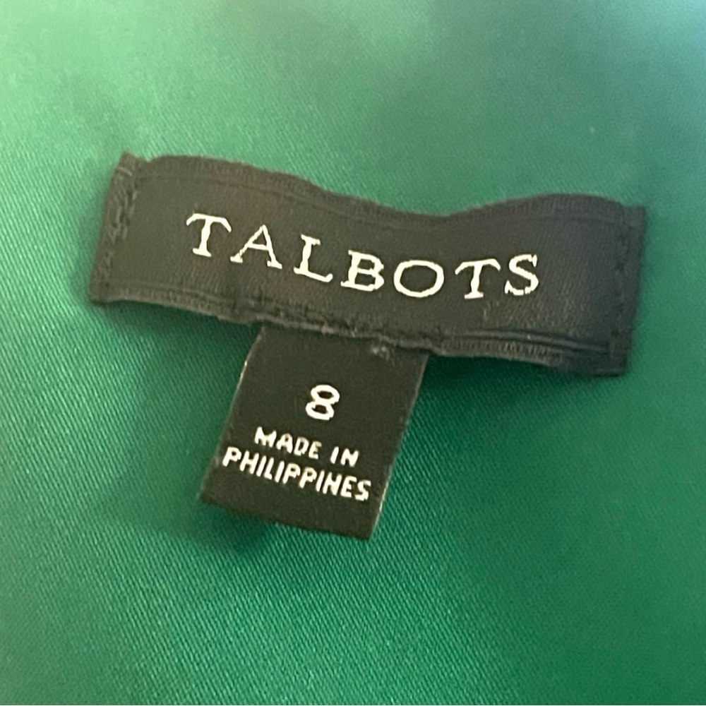 Talbots Green Floral Fit & Flare A-Line Dress - Size 8 - Picture 6 of 15